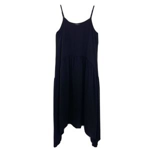 Karen Kane Women's Black Scoop Neck Cami Strap Midi Lagenlook Dress Size Small